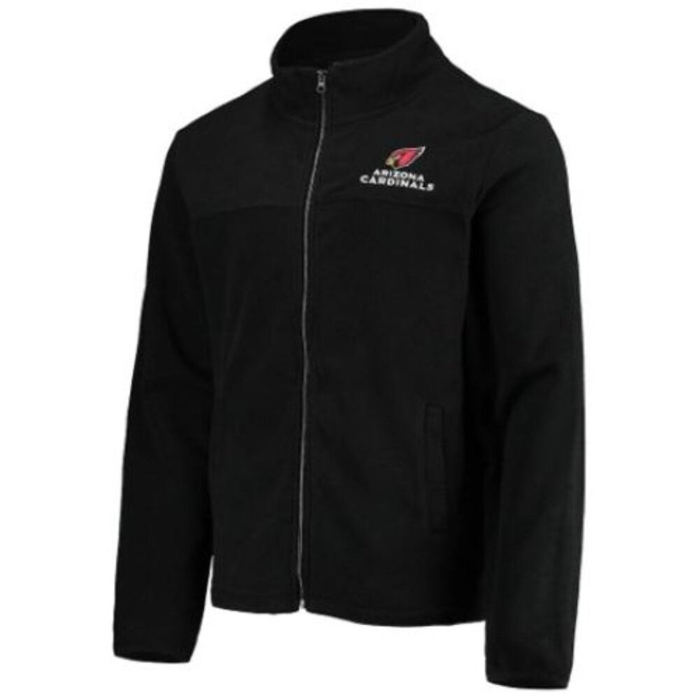 Arizona Cardinals Full Zip Fleece Jacket NFL Football Black Men’s Size XL NEW